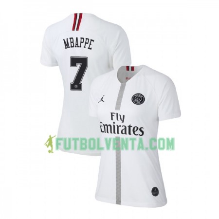 Camiseta de fútbol Paris Saint Germain Mbappe 7 Jodan Blanco Mujer 3ª equipación 2018/2019